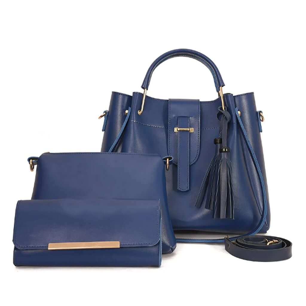 QUEEN Blue 3PCS BAGSET