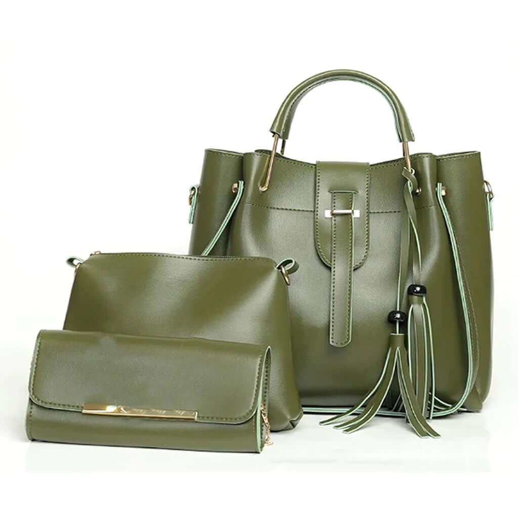 QUEEN Green 3PCS BAGSET