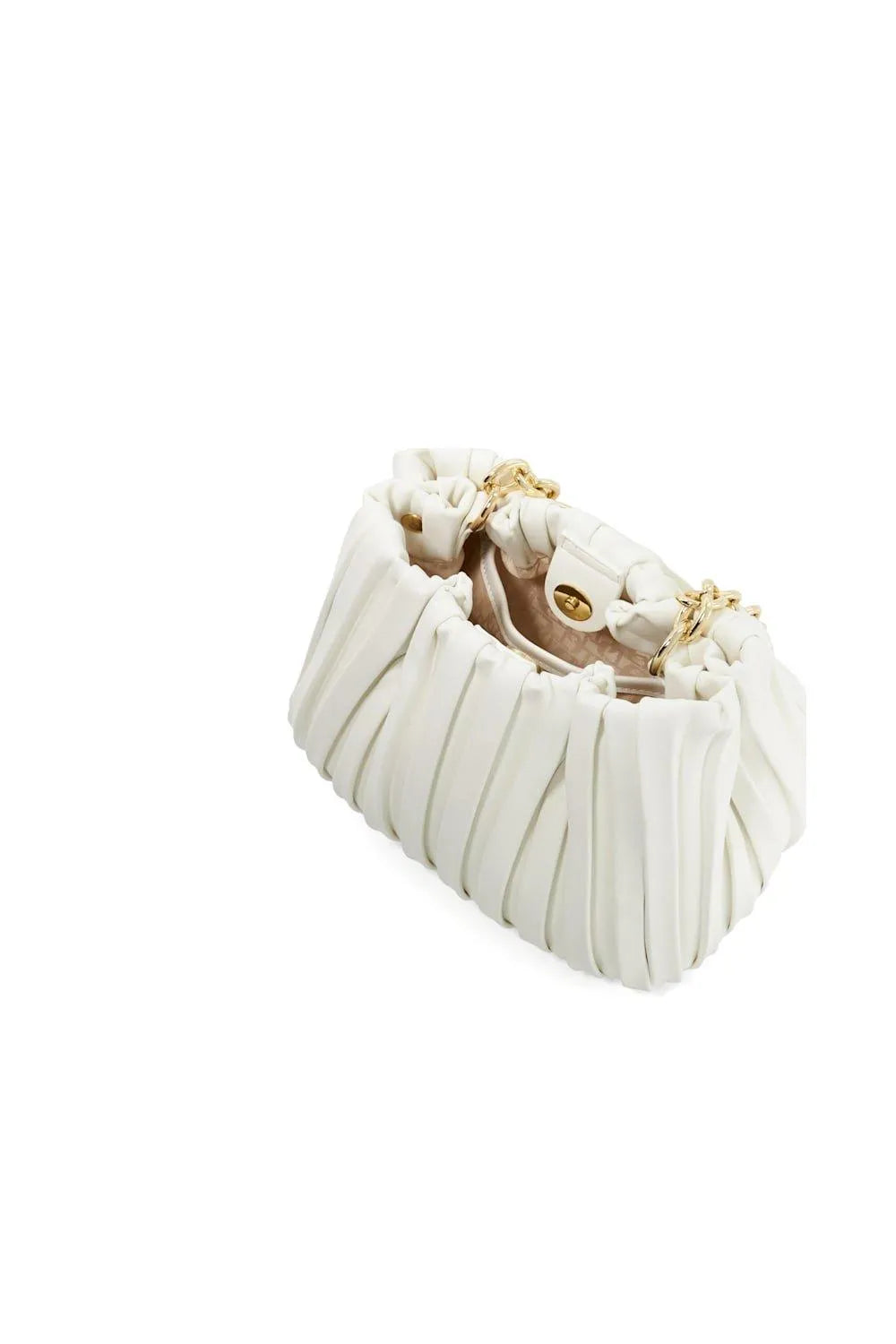 Dune White Small Dinidominie Pleat Slouchy Bag